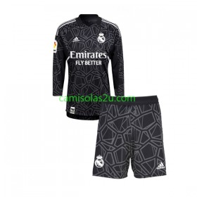 Camisolas de futebol Real Madrid Guarda Redes Criança Equipamento Alternativa 2022/23 Manga Comprida